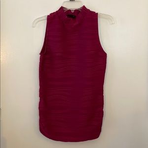 Limited mock turtle neck fitted sleeveless top